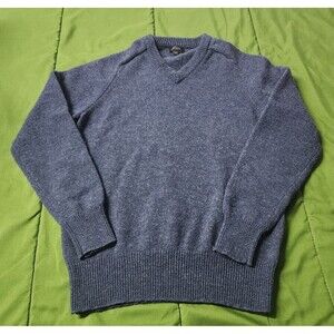 J. CREW Long Sleeve Crew Neck Wool Lambswool Men's Sweater Navy Blue Size XS